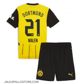 Borussia Dortmund Donyell Malen #21 Kotipaita Lapsille 2024-25 Lyhythihainen (+ shortsit)